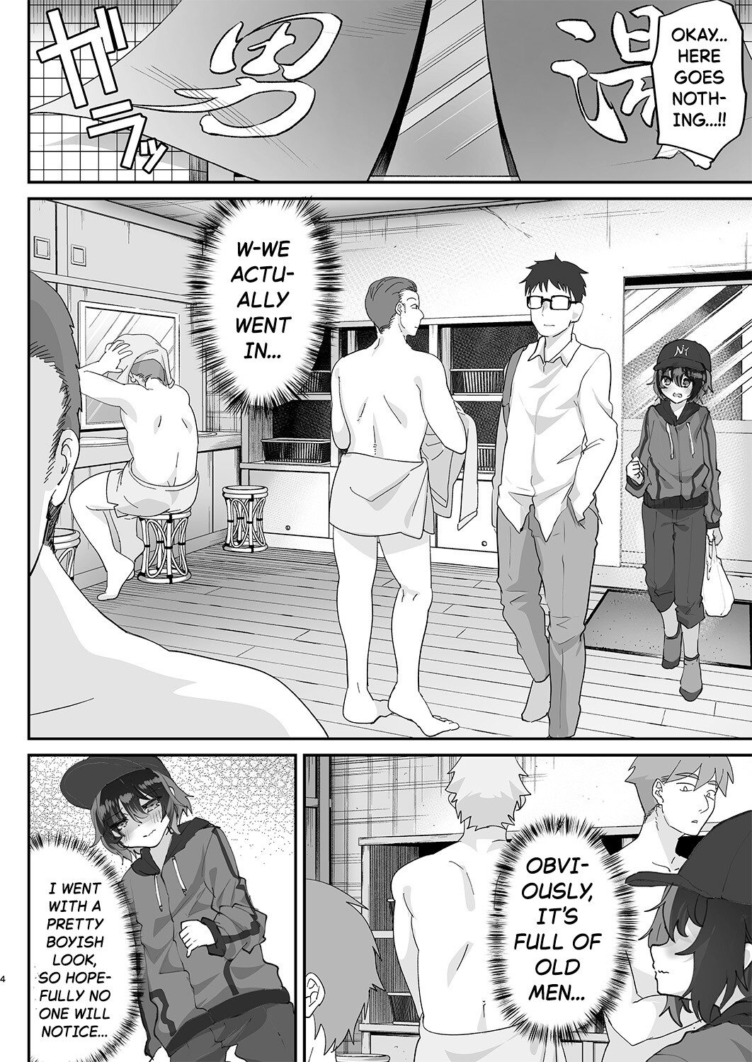 Hentai Manga Comic-Men's Bath Challenge... Failed! Cornered in the Sauna...-Read-3